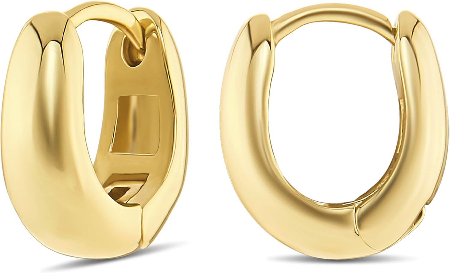 Gold Huggie Hoop Earrings 14k Gold Filled